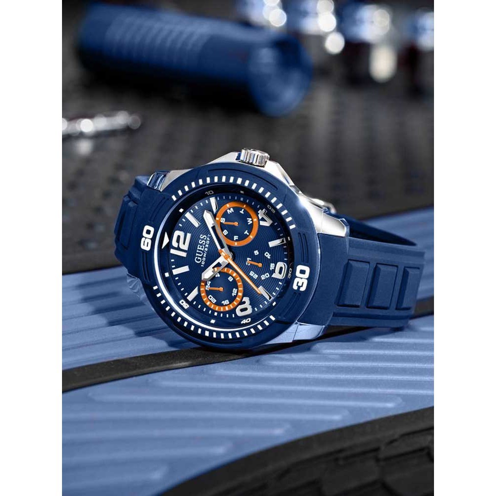 Mens Watch Guess W0967G2 BLUE - Jam tangan pria BNIB ORIGINAL 100%