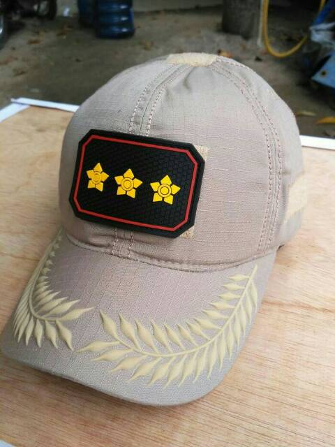 Topi pamen polri velcro tactical kream