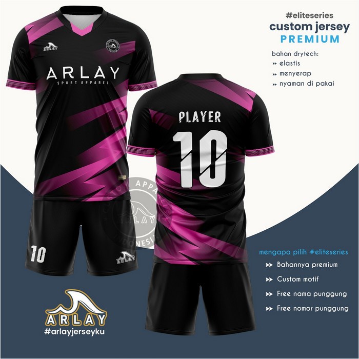 ARLAY JERSEY - BAHAN PREMIUM DRYTECH / HALUS MENYERAP ELASTIS NYAMAN / CUSTOM SETELAN BAJU FUTSAL BO