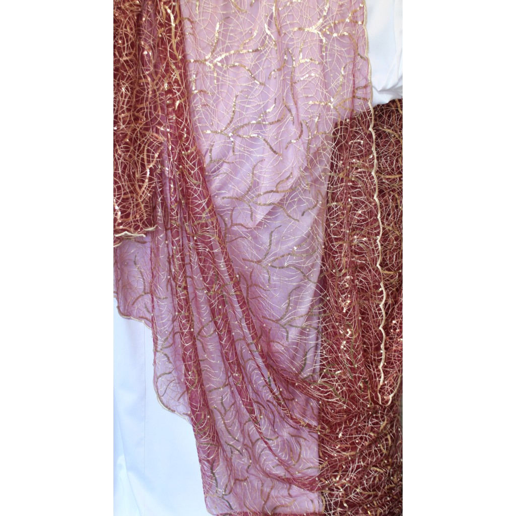 kain Tile payet kaca spider (harga per 25cm)