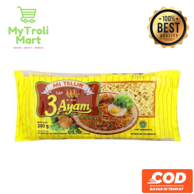 

Mie Telur Cap 3 Ayam - per pack