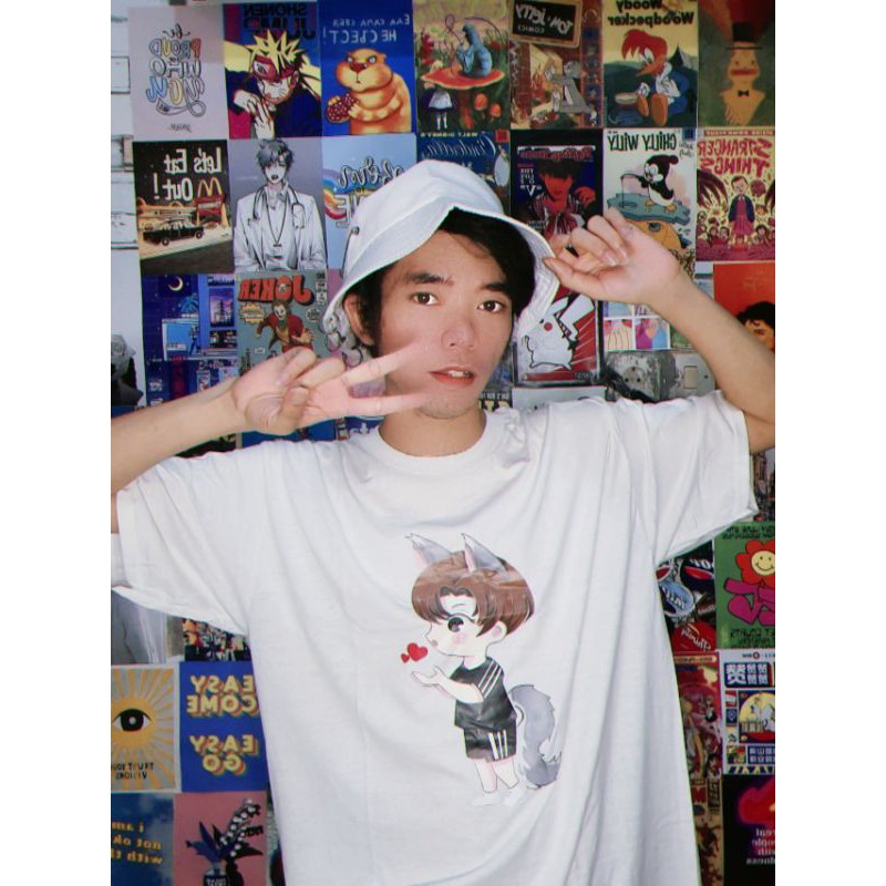 T-Shirt kaos Chibi Sarawat Tine Couple Bright Win 2gether the series