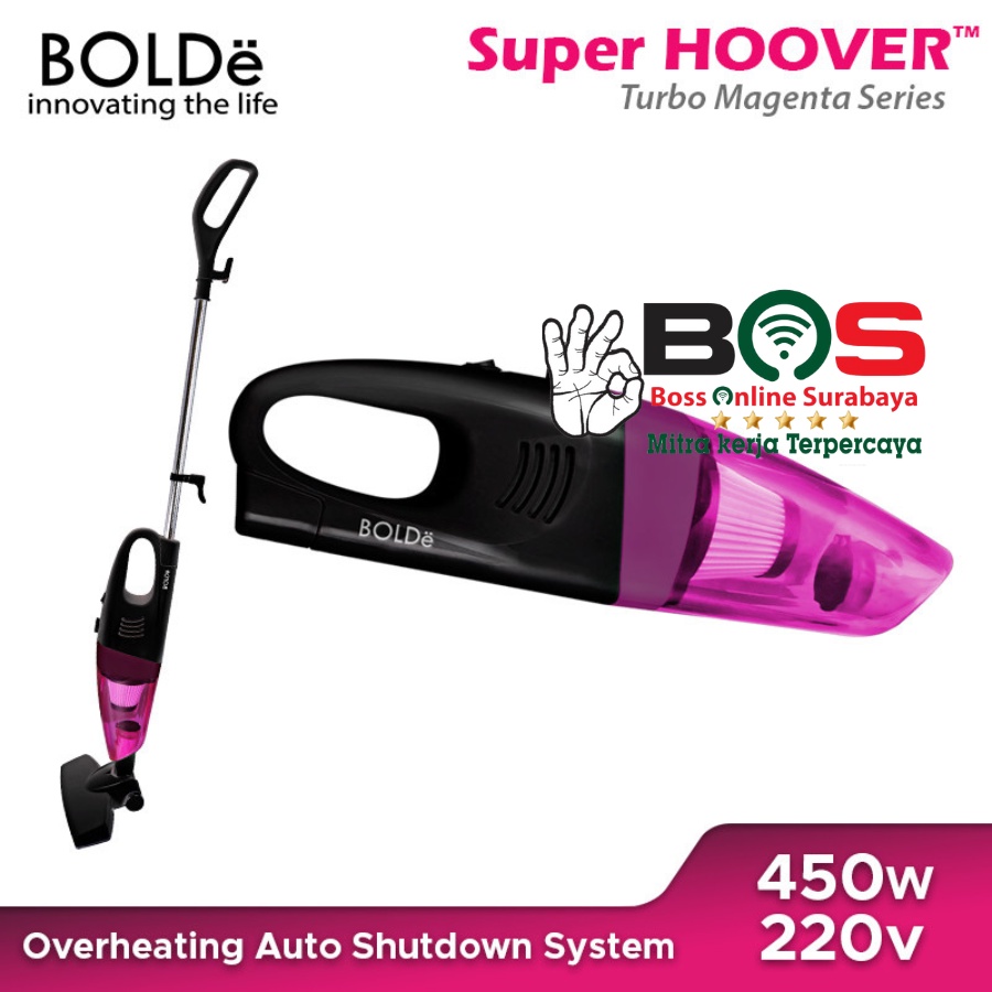 BOLDe Vacuum Cleaner Super Hoover Turbo Black Magenta Series Penyedot Debu