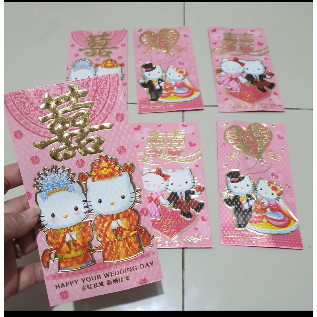 Angpao Wedding Amplop Hello Kitty Daniel size BESAR isi 6 buah