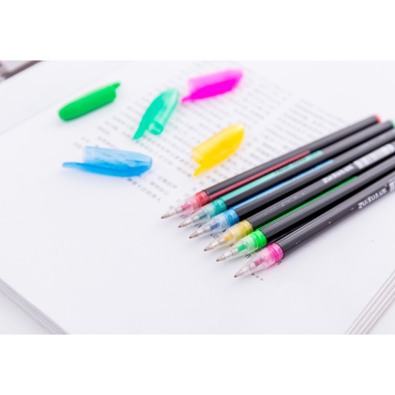 Set Bolpoin Warna NEON Isi 12 / 16 / 24 pcs / Set Pulpen Warna NEON COLOR Set 24 / 16 / 12 pcs / Pulpen Warna-Warni untuk Buku Hitam