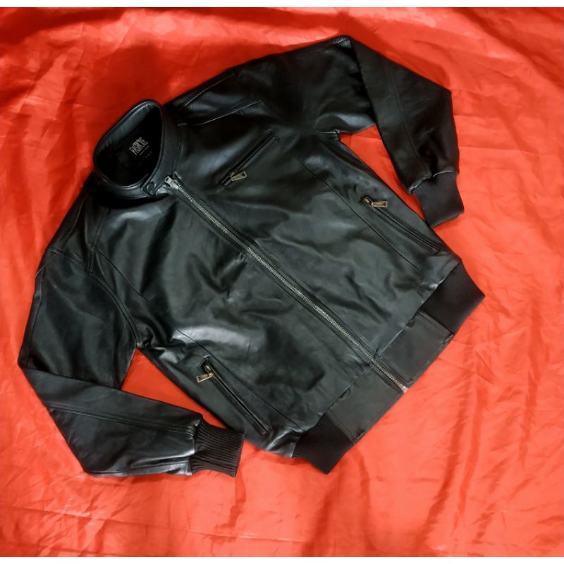 Jaket kulit bomber.jaket kulit asli