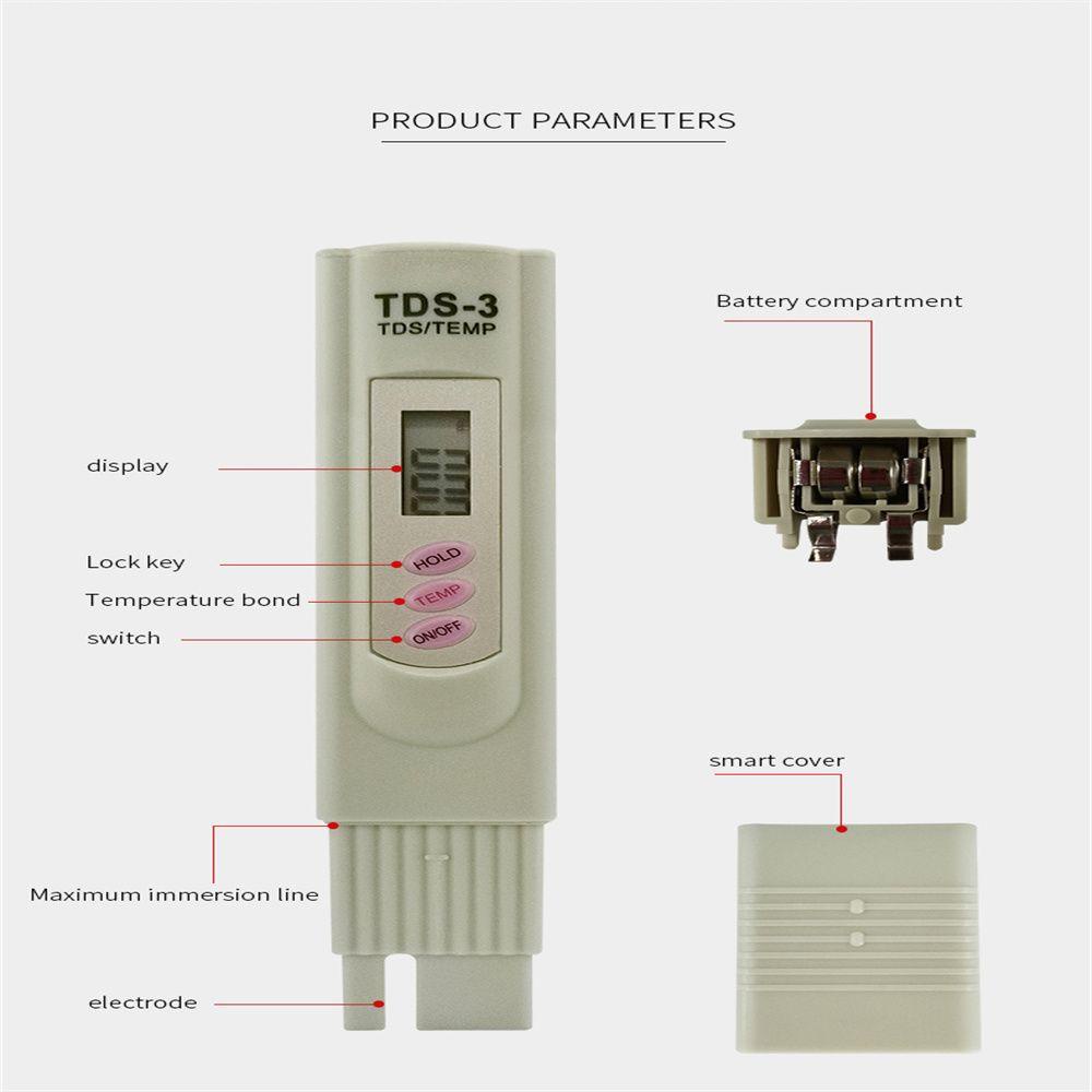 Solighter TDS Meter Portable Analisa Kualitas Air Digital Test Pen