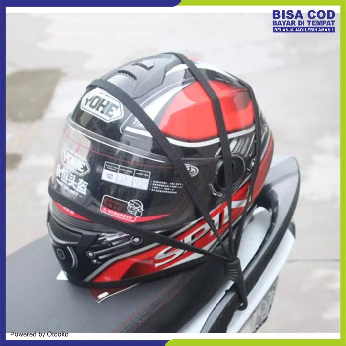 Tali Helm jaring helm Tali Pengikat Helm elastis Helmet Rope Cargo Net