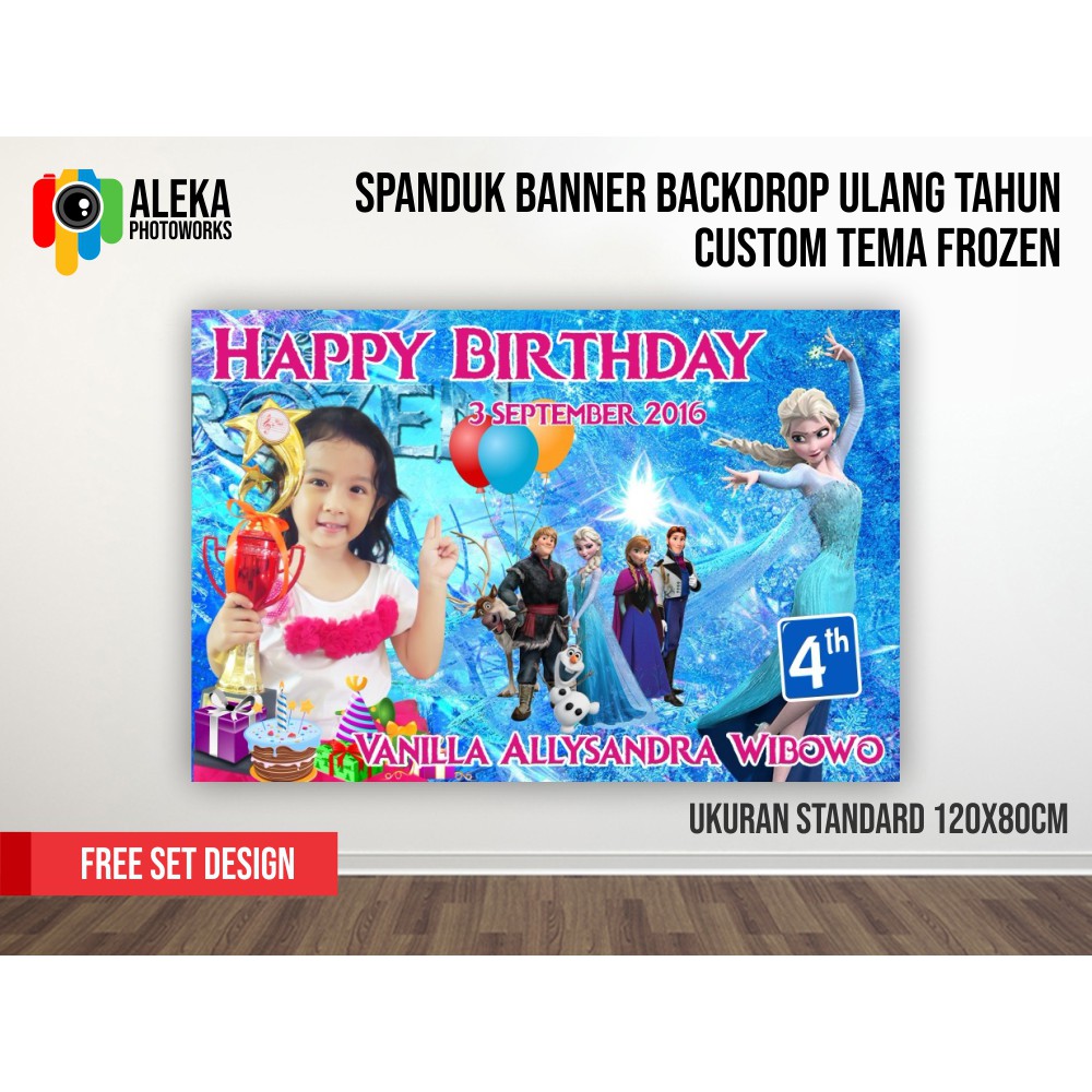 Spanduk Banner Backdrop Ulang Tahun Custom Tema Baby Shark Shopee