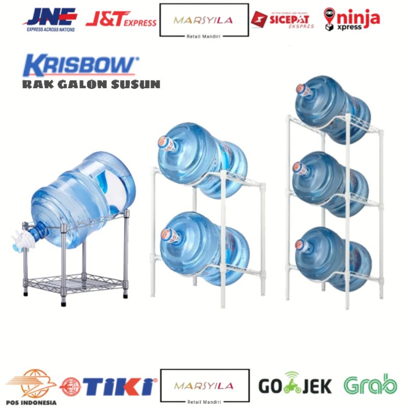 RAK AIR GALON SUSUN KRISBOW | KRISBOW RAK BESI GALLON | DISPENSER RAK BESI GALON