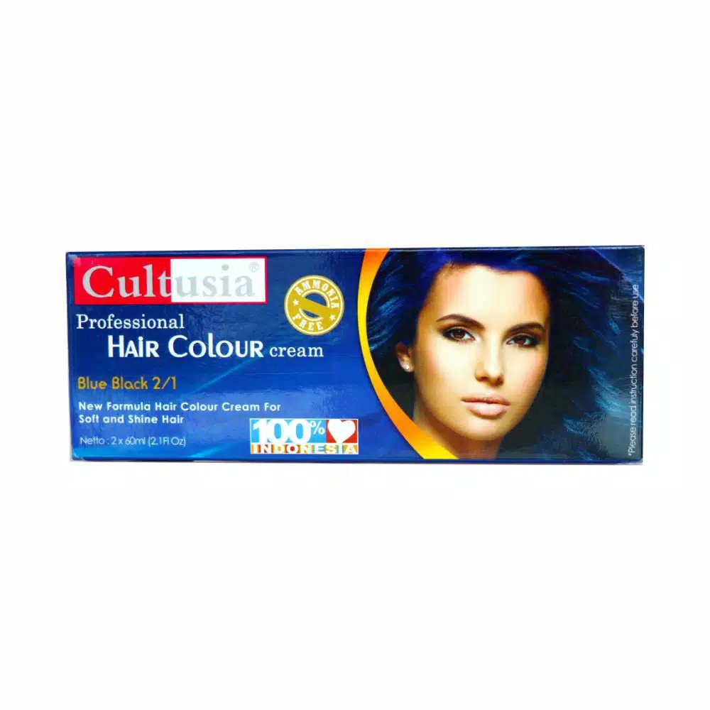 Cultusia Hair Color Blue Black 2/1 60 ML+CONDISIONER