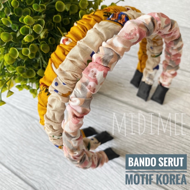 BANDO SCRUNCHIE KOREA|BANDO KERUT MOTIF RANDOM|BANDANA KERUT KOREA