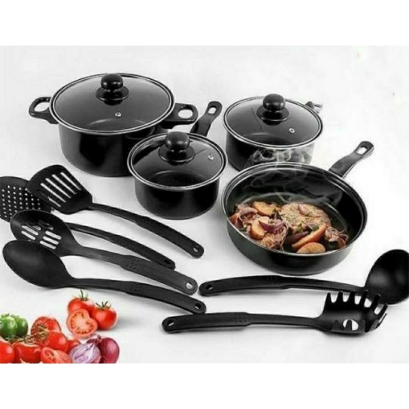 COOKWARE PANCI SET 13pcs - ENAMEL ANTI LENGKET - MERK IDOLA