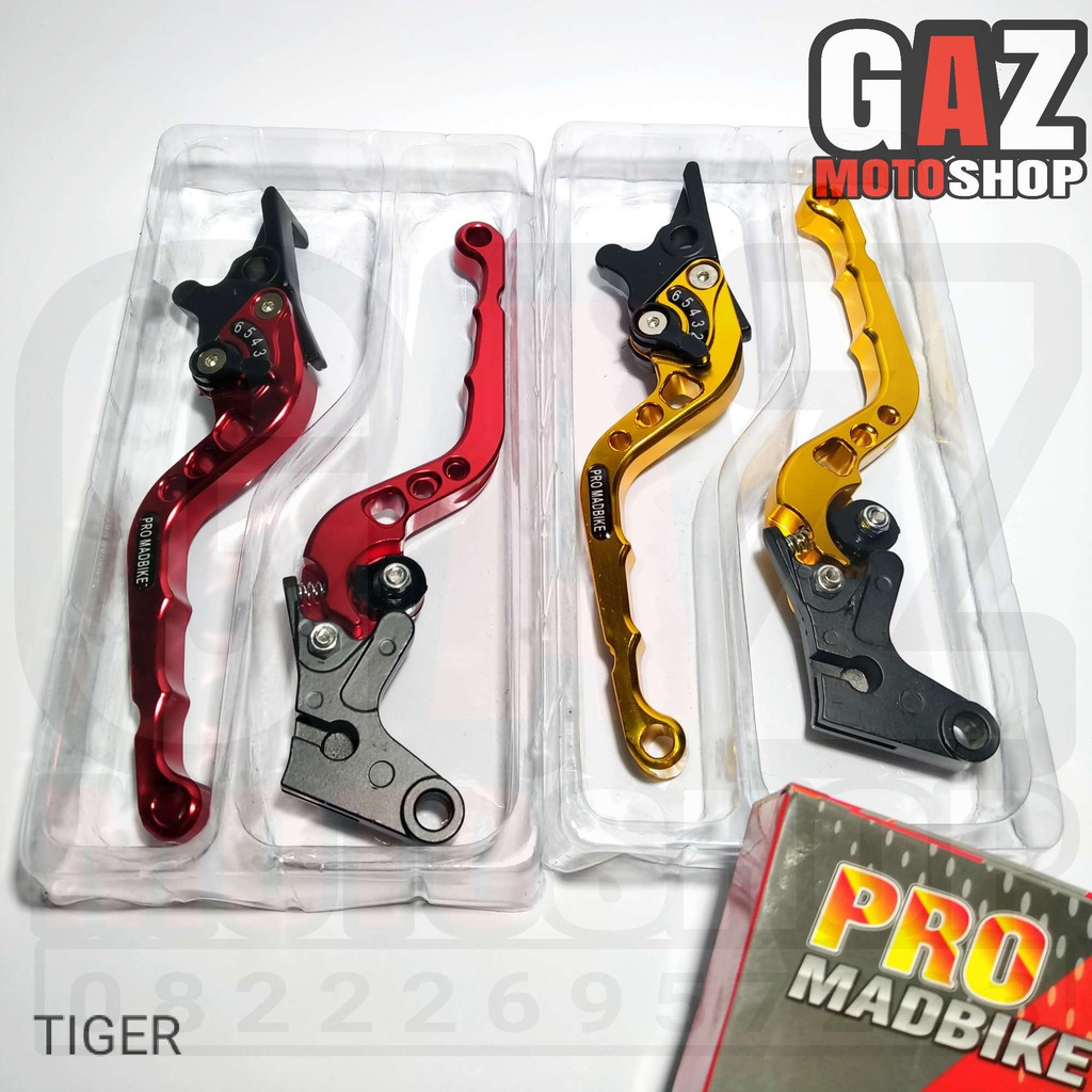 Handle Stelan Tiger Jarum CNC Tuas Rem Lever Kopling Set Kanan Kiri