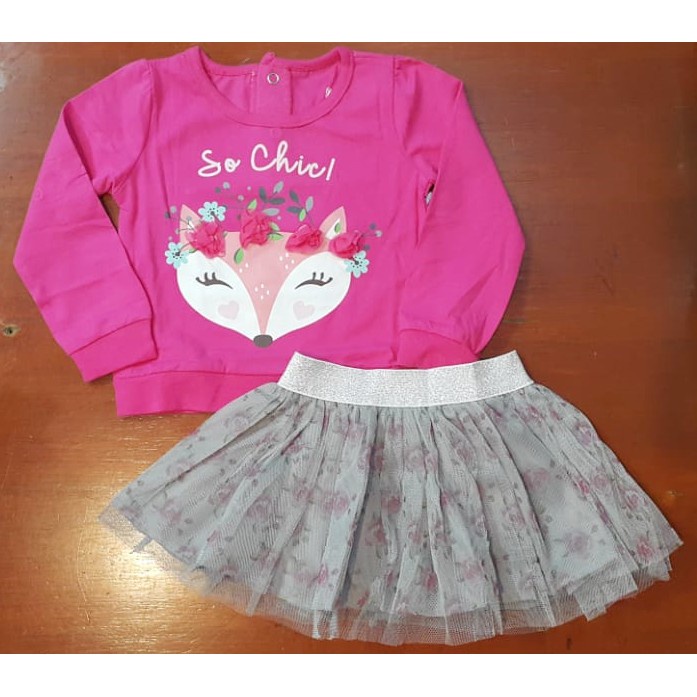 SALE! Setelan 2in1 Rok Tutu Anak Bayi Import