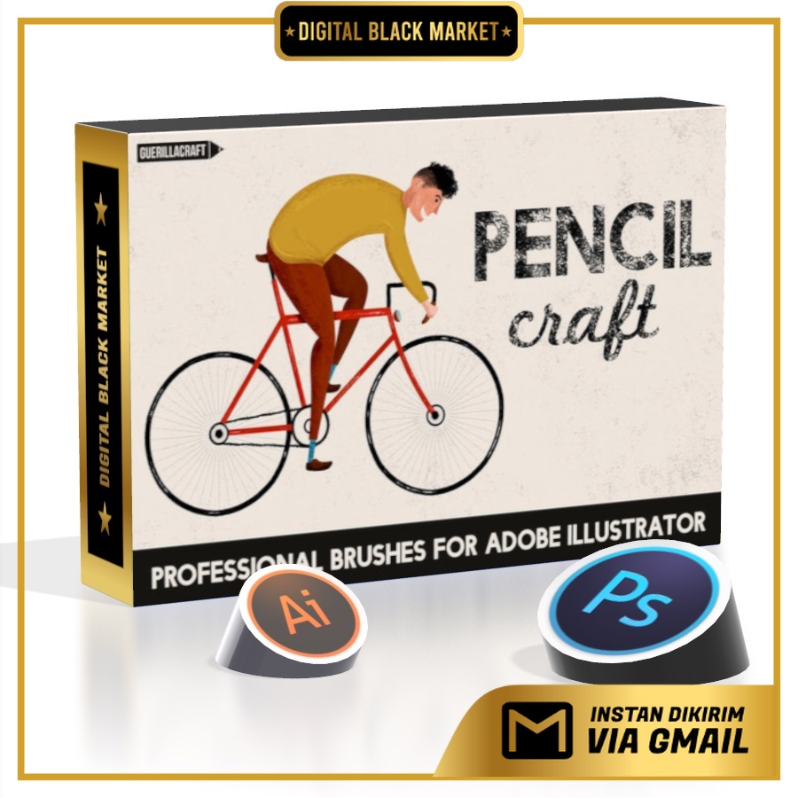 PencilCraft Brushes For - Illustrator