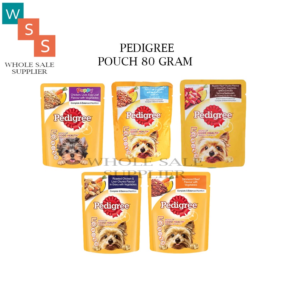 Makanan anjing pedigree pouch 80gr all varian