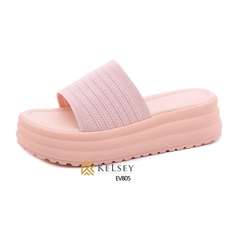 (GRATIS ALAS KAKI) NICOLE Sandal Wedges Wanita Kelsey Import EV805 / Wedges Sandal Wanita