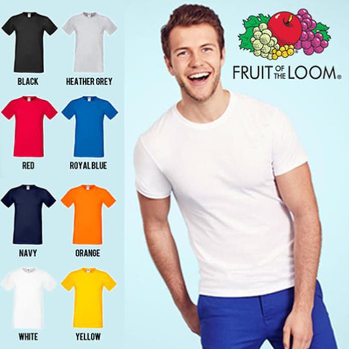 Kaos Polos Import Fruit Of The Loom Fotl Soft Premium Tee Murah Ori High Quality