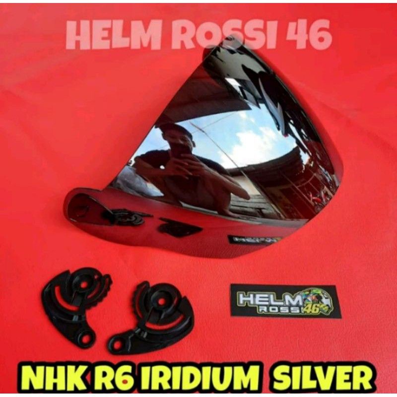 Busa helm nhk R6 kancing besi full set busa pipi + busa kepala + busa leher + tali plus kancingnya