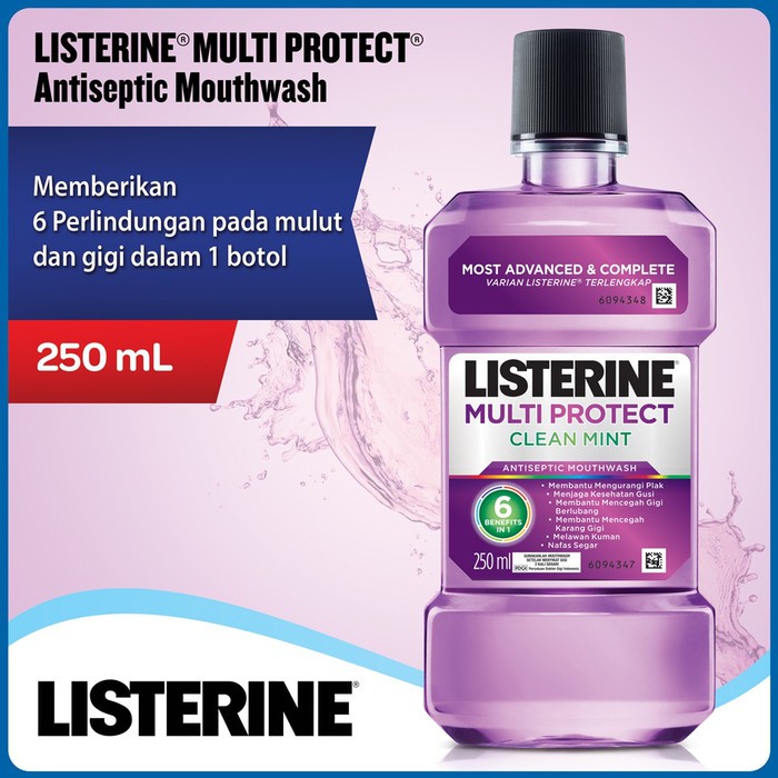 Listerine Multi Protect Antiseptic Moutwash'250ml/100ml