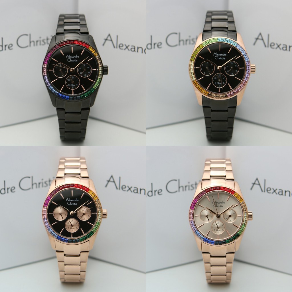 JAM TANGAN WANITA ALEXANDRE CHRISTIE AC 2876 / AC2876 RING DIAMOND ORIGINAL