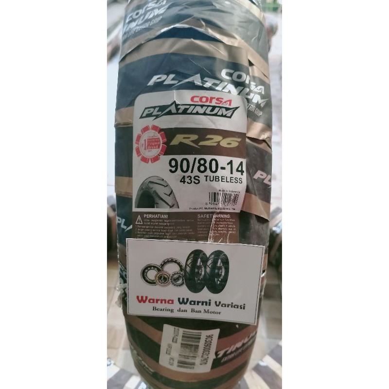 Ban Motor CORSA Platinum R26 90 / 90 ring 14 TUBELESS