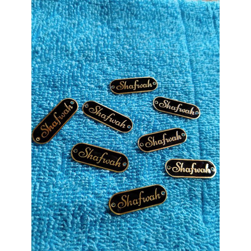 

Label Baju / Label hijab / Label Plat Kuningan & stenlis asli dan anti karat