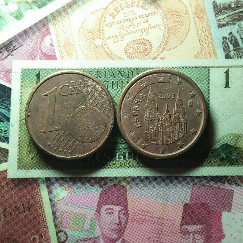 KM 152 - Koin 1 Cent Euro Tahun 2003 Variasi Gambar