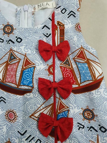 Nea Cotton Kutung Dress Olin Sailor O-09 Dress Batik Kutung Modern Anak Perempuan Cewe Cewek