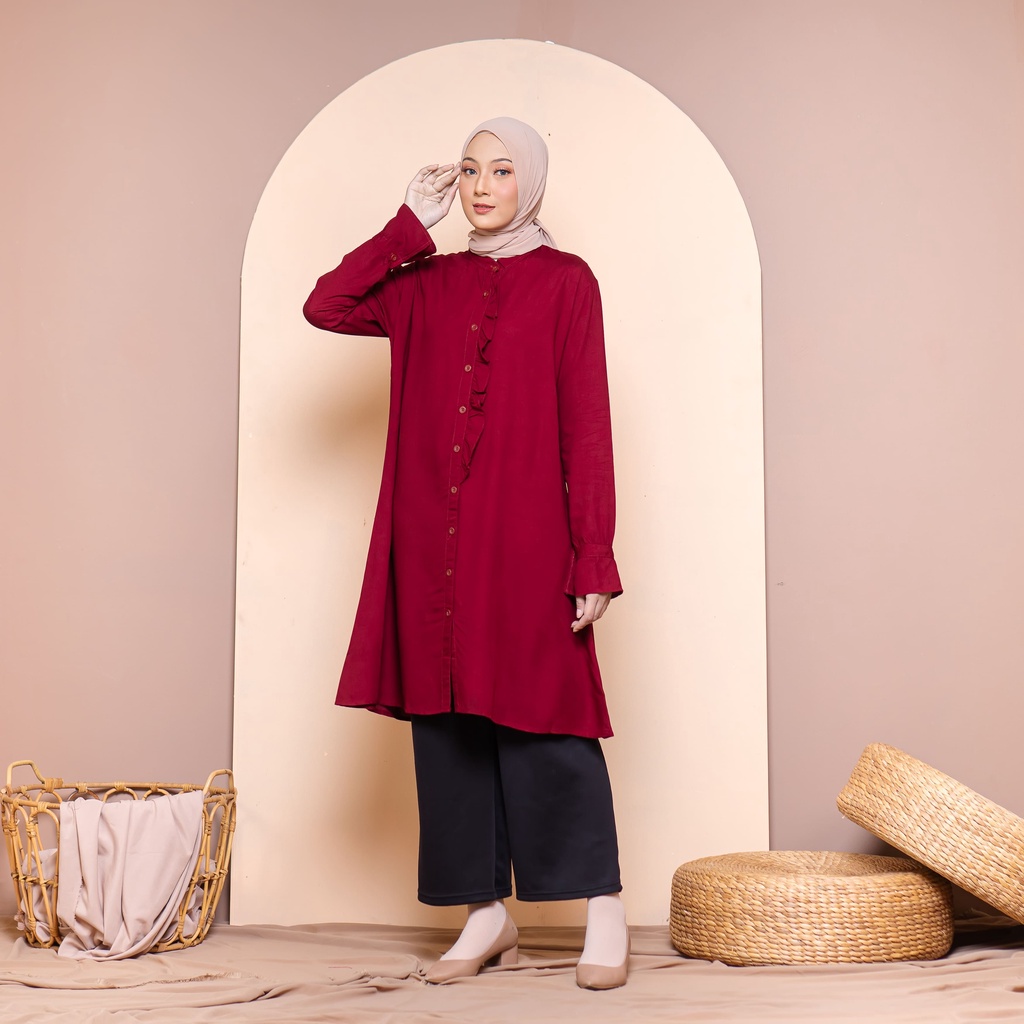 MUSAMMA LUNA TUNIK - MAROON