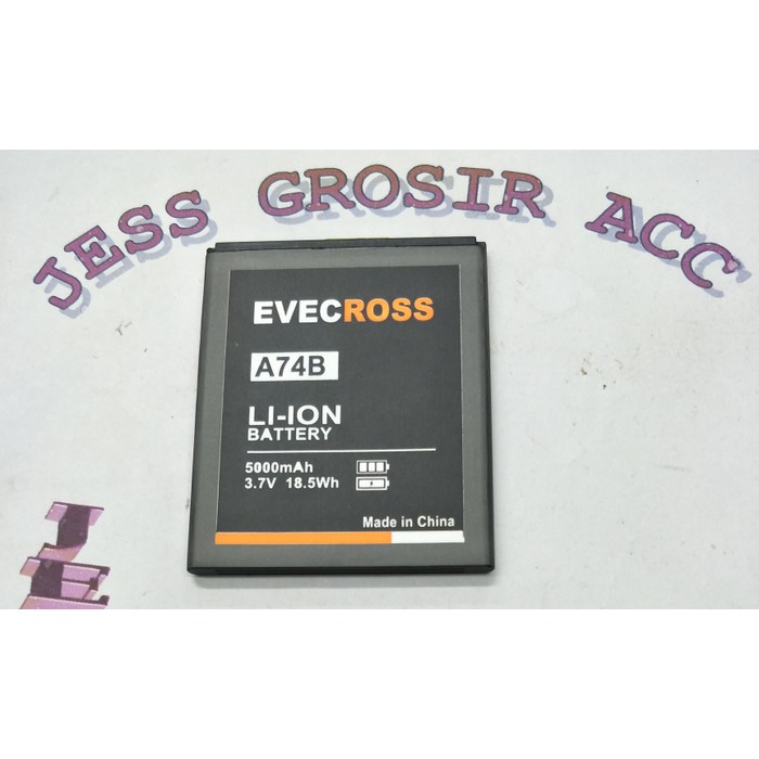 Baterai Battery Evercross Evercoss Cross A74B Elevate X Double Power - Hitam