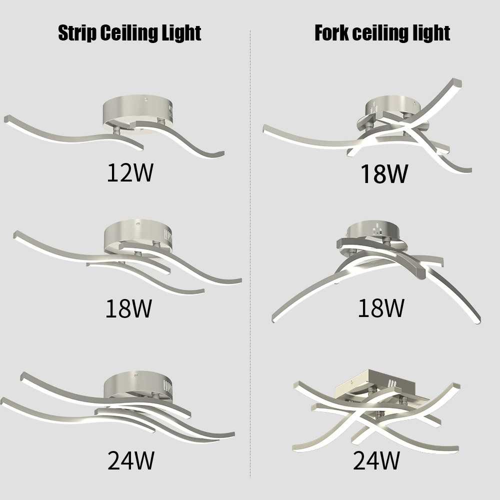 TG-DG FCMILA Lampu LED Plafon Modern Fork Ceiling Light 24W Cool White M234