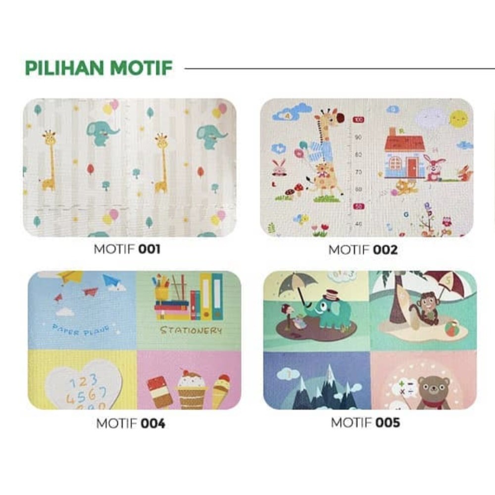 PLAY MAT Eva Puzzle Printing 1 set 4pcs ukuran 60x60cm alas bermain bayi bentuk puzle 60 alas main karpet foam puzle 120x120cm matras lantai