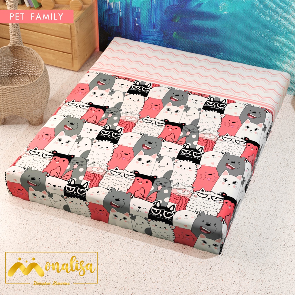 Monalisa Premium Sarung kasur Uk 90/100/120 T 15/20 - Pet Family