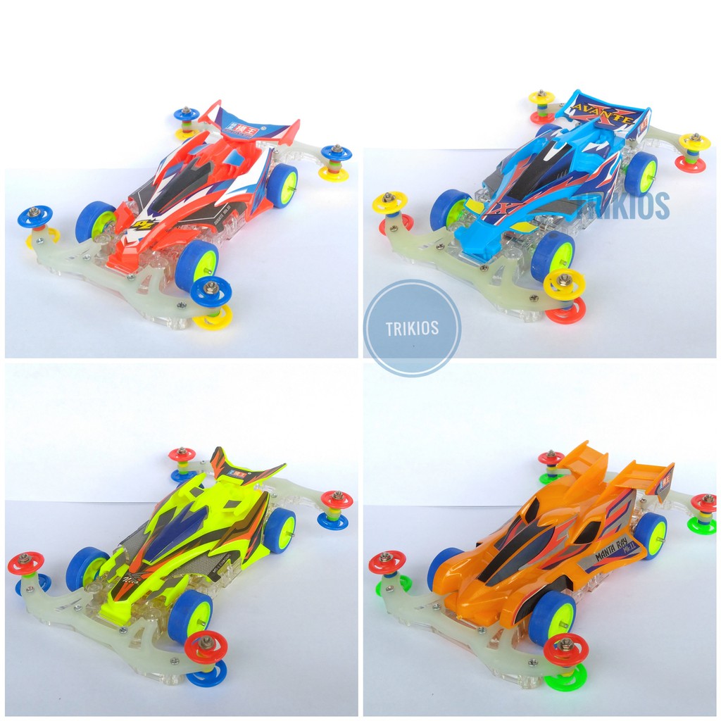 Tamiya Aoda Mini 4wd MS Chassis Clear Transparant RTR