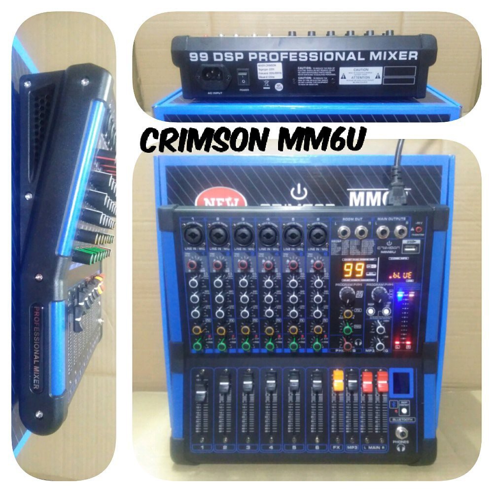 MIXER AUDIO 6 CHANNEL CRIMSON MM6U