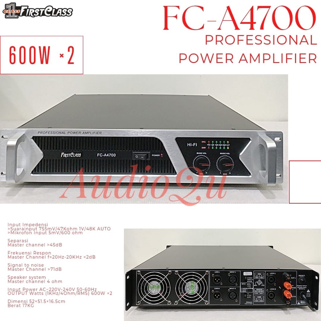 POWER AUDIO FIRSTCLASS FC A4700 / FCA4700 FIRST CLASS FCA-4700