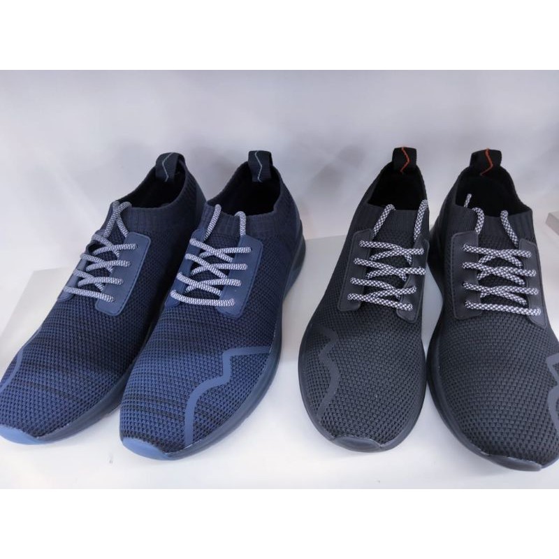 Sepatu BATA Pria Sneakers Tali (Hitam&Navy)