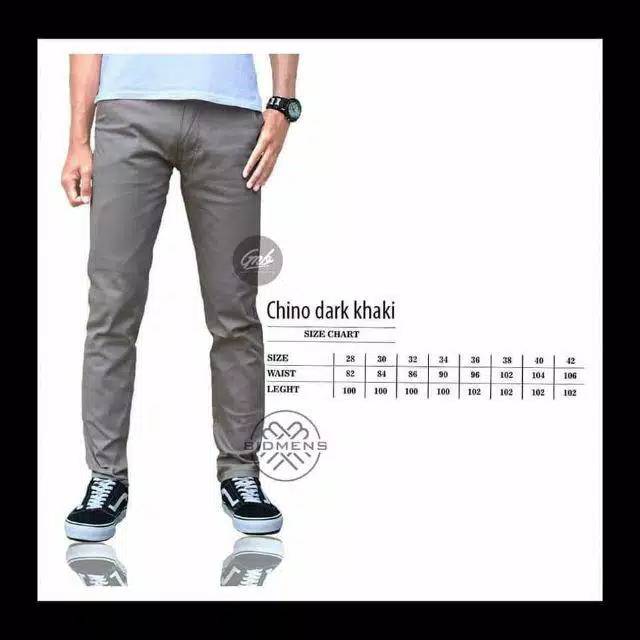 CELANA CINO Panjang Pria  Slimfit KERJAHARIAN Santai Casual Formal Hitam Abu Cream Mocca Size 27-38