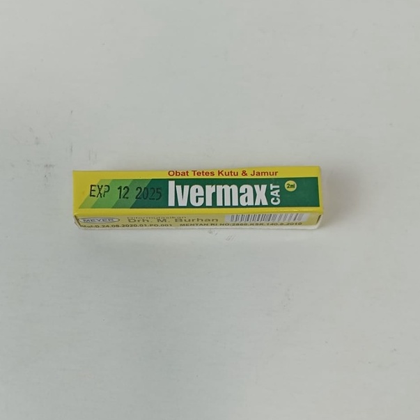 IVERMAX 2ml / Obat Tetes Jamur Kutu Kucing &amp; Anjing Murah