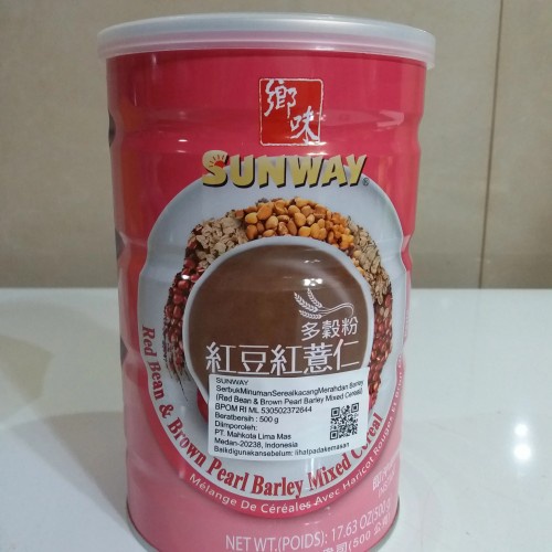 

SUNWAY RED BEAN & BROWN PEARL BARLEY MIXED CEREAL 500GR SUNWAY CEREAL TAIWAN
