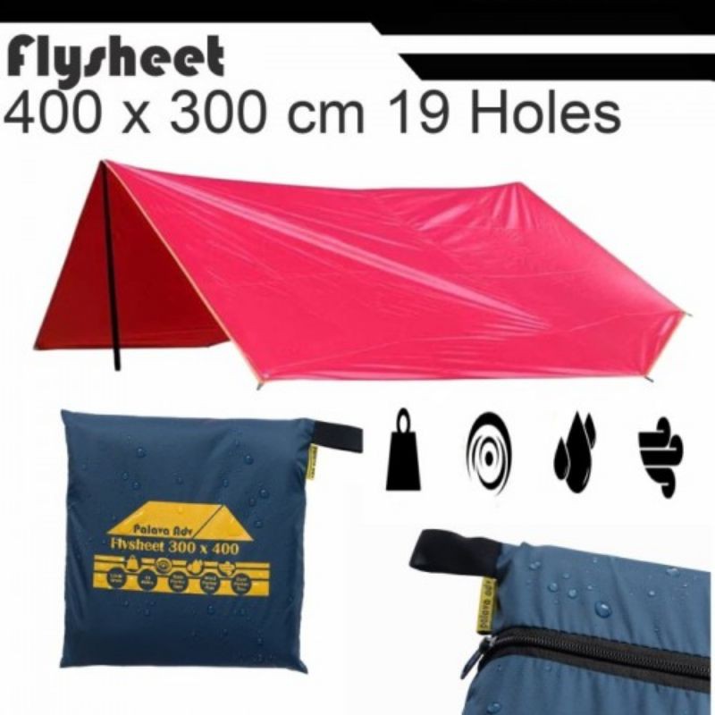 FLY SHEET TENDA 3×4 19 LUBANG TRAP TENT