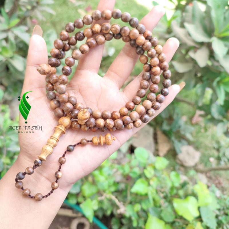 Tasbih Gaharu Wangi Size 8mm/Tasbih Muslim 99Butir/Tasbih Gaharu ORI