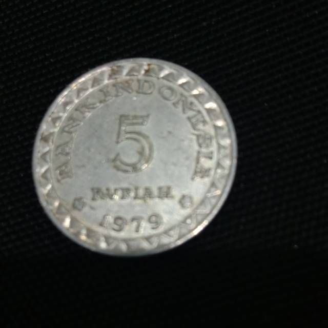 UANG KOIN 5 RUPIAH PERAK 1979