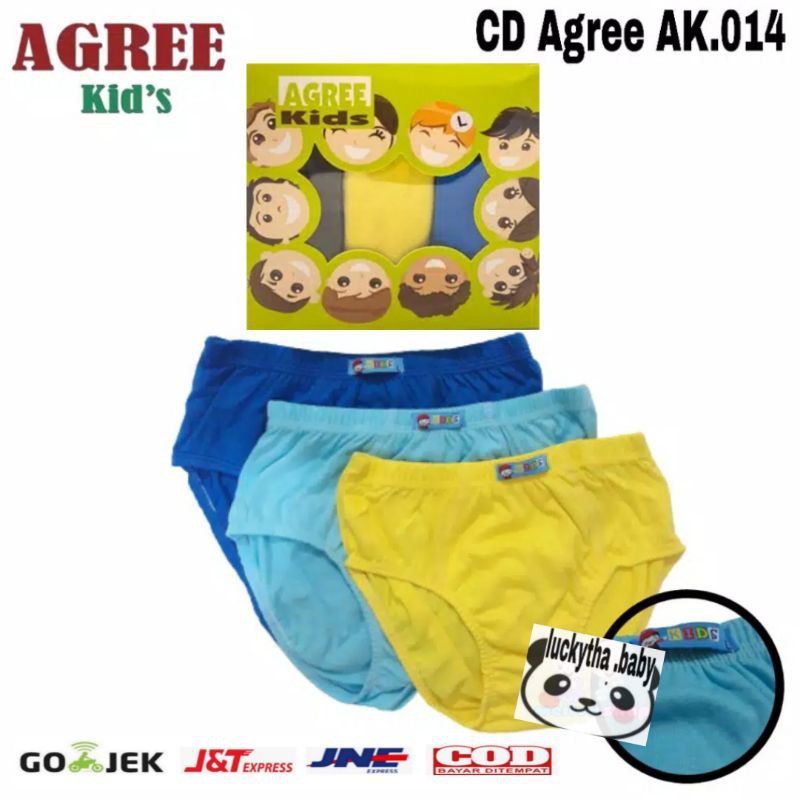 1box_AGREE KIDS AK 014 celana dalam anak polos / CD anak agree/ underwear kid agree