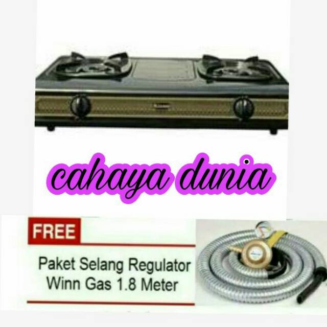 KOMPOR GAS RINNAI 522S+SELANG WINN GAS