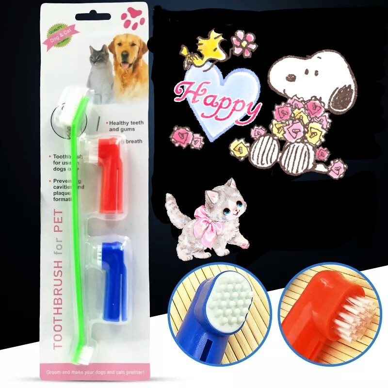 Sikat gosok Gigi Hewan Kucing anjing Pet Tooth Brush