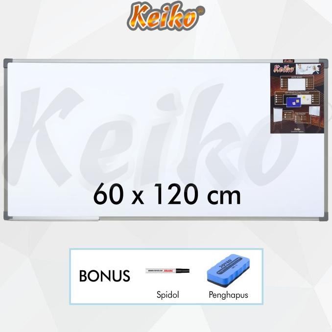 

Office & Stationery | Alat Tulis | Papan Tulis Whiteboard Gantung Single Face Keiko 60 X 120 Cm | Best Seller