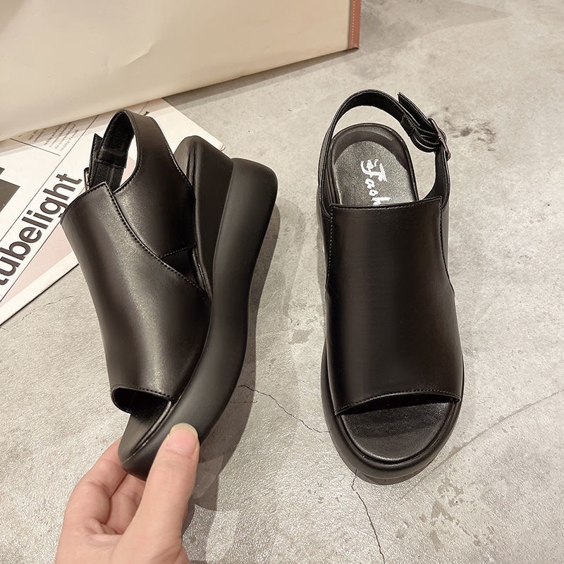 LURAD Sandal Wanita Wedges Korean Style Elegant BL363-362 HITAM